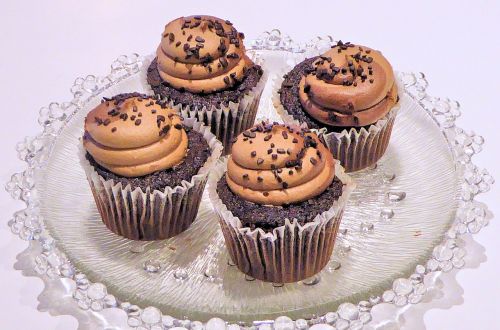chocolate cupcakes whipped cream sweet