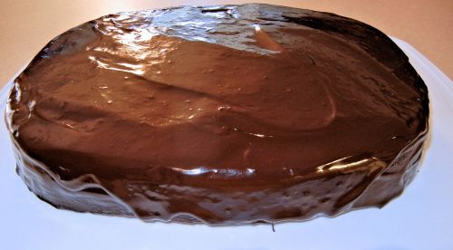 chocolate ganache pound cake dessert