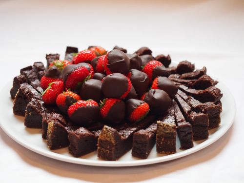 chokoladetærte cake strawberry