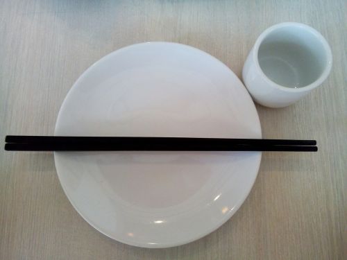 chopstick dining plate