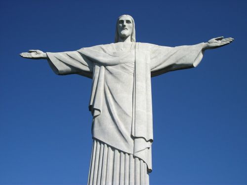 christ the redeemer wonderful city blue sky