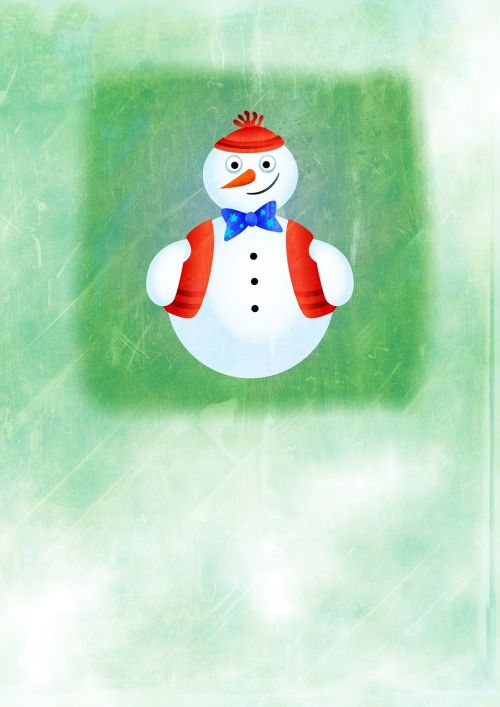 christmas card snowman