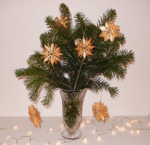 christmas pine bouquet star