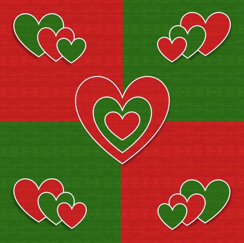 christmas hearts love