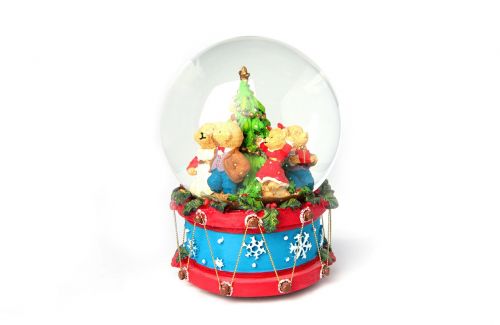 christmas game clock snow ball