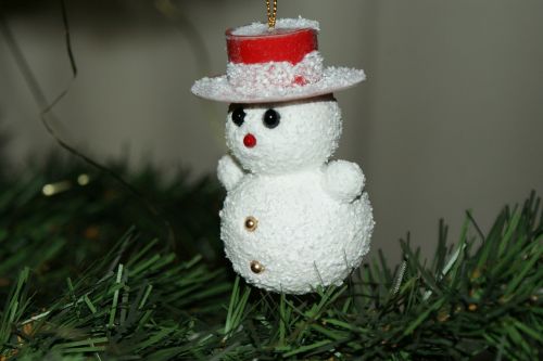 christmas snow man decorated