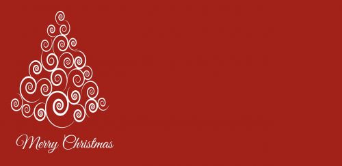 christmas greeting card red