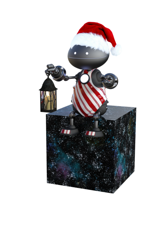 christmas candle robot