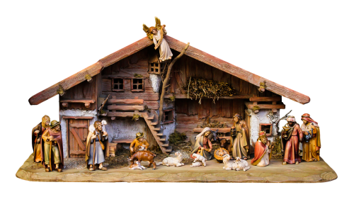christmas nativity scene crib