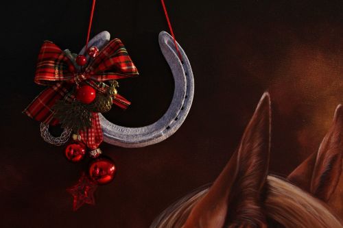 christmas horse horseshoe