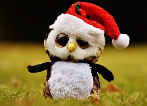 christmas owl stuffed animal
