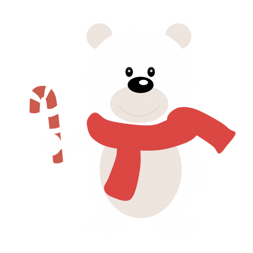 christmas bear white bear