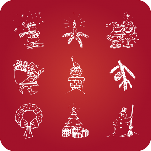 christmas holidays icons