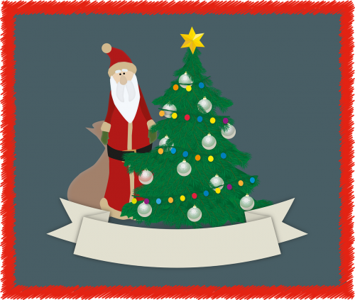 christmas greeting card christmas tree
