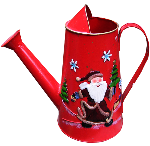 christmas decoration watering can
