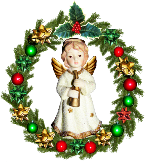 christmas wreath angel