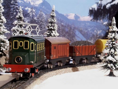 christmas train model train