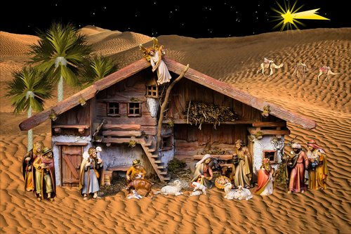 christmas  nativity scene  crib