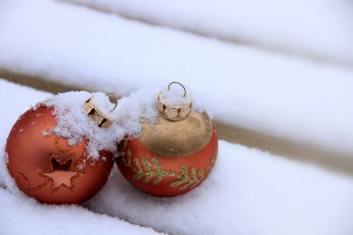 christmas snow ornament