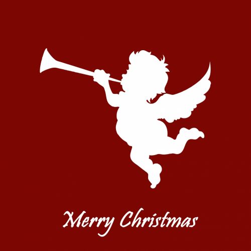 Christmas Angel Blowing Horn