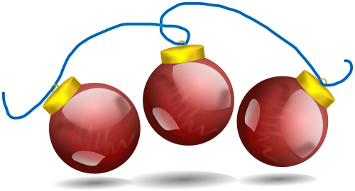 christmas balls red decoration