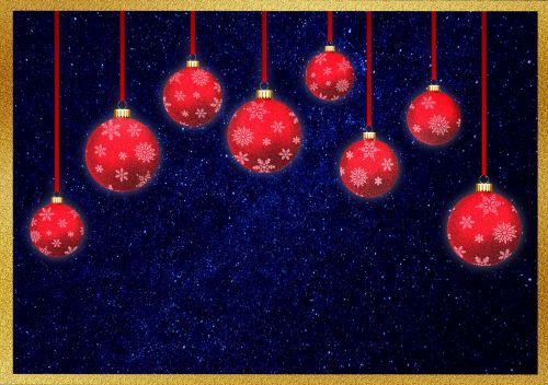 christmas balls frame background image
