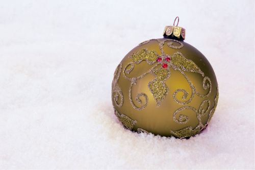 Christmas Bauble Gold Decoration