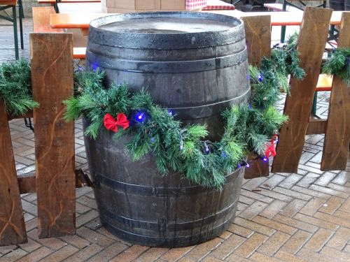 Christmas Beer Barrel