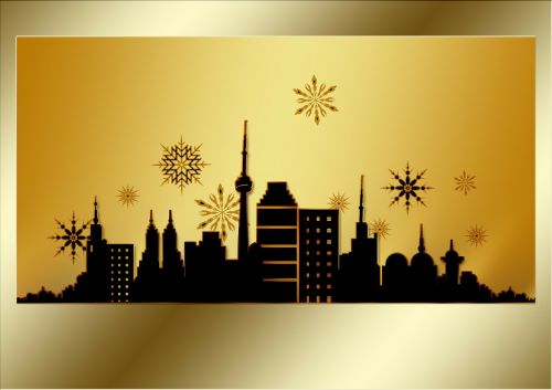 christmas card greeting card gold