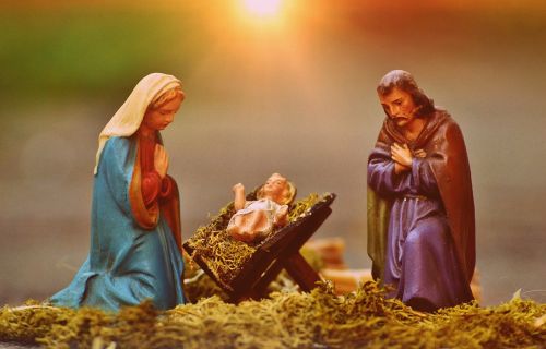 christmas crib figures mary and joseph jesus