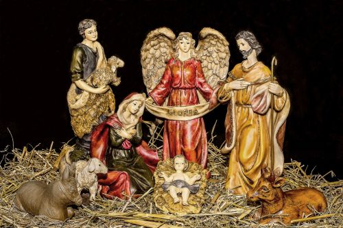 christmas crib figures jesus child birth of jesus