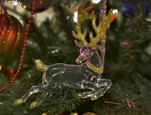 christmas decorations glass ornaments reindeer