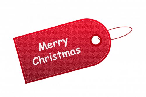 Christmas Gift Tag Red