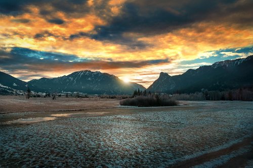 christmas landscape  mountains  mood