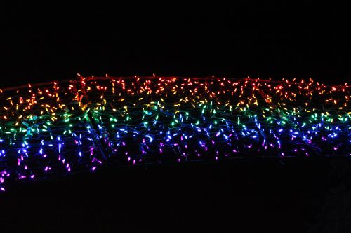 Christmas Light Rainbow