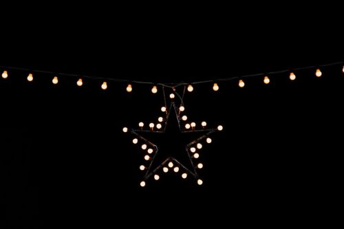 christmas lights star street lighting