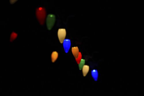 Christmas Lights In Darkness