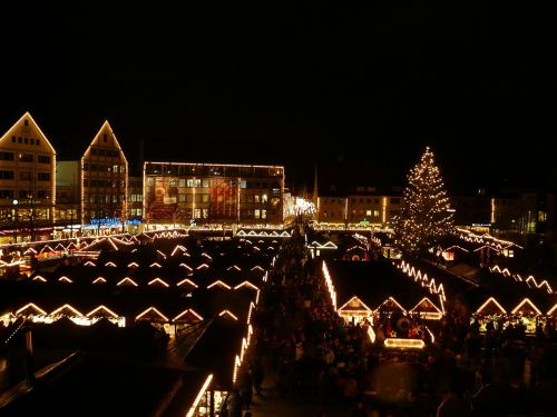 christmas market christmas lights