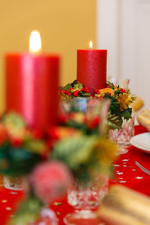 Christmas Table Candles