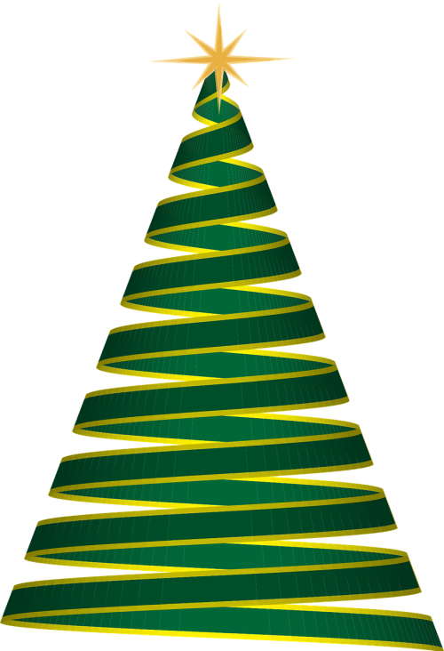 christmas tree ribbon green