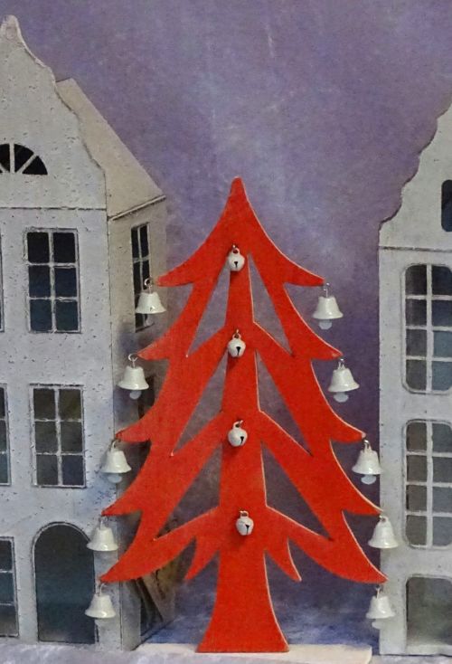 Christmas Tree Between Buildings