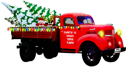 christmas truck  pick up  christmas