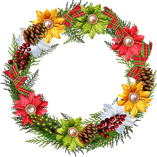 christmas wreath  christmas decoration  poinsettia
