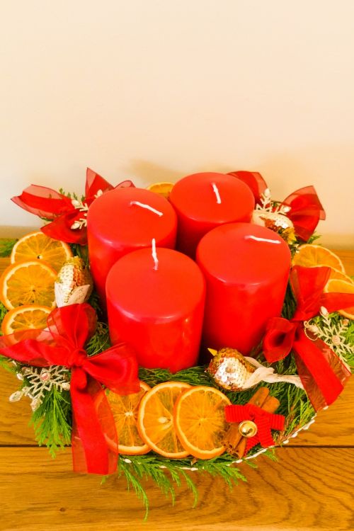Christmas Wreath With Candles