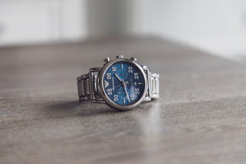 chrono  watch  silver