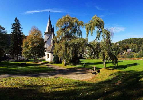 church summer sky