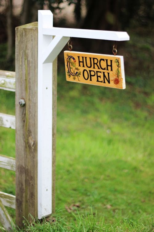 church open sign