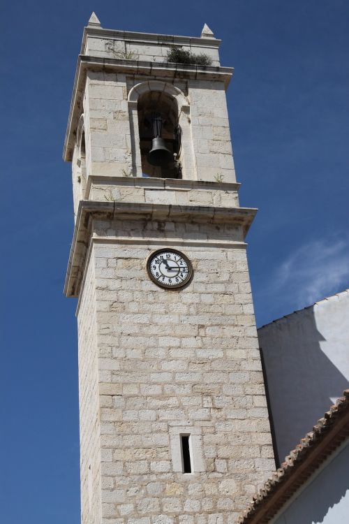 church bell tower village