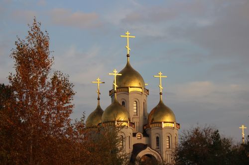 church crosses dome