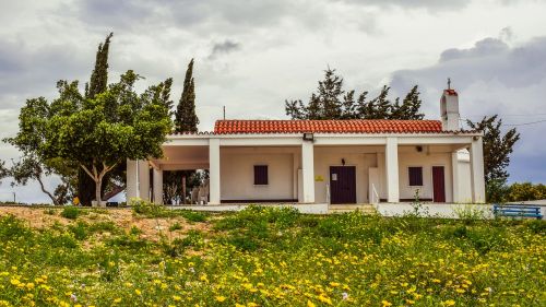 church spring scenery